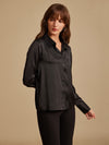 London Black Solid Shirt