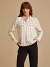 Betsy White Embellished Shirt