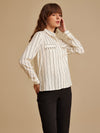 Betsy White Embellished Shirt