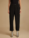 Peggy Black Solid Trousers