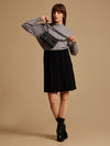 Knitted Winter Mini Skirt With Embellishment