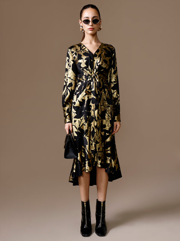 Pookie Midi Dress W Tie Up