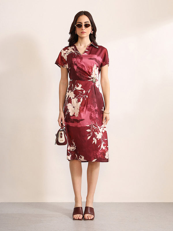 Marsala Midi Dress
