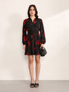 Brushstroke Mini Dress With Belt