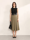 Network Midi Dress With Belt