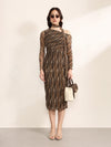 Retro 2 Midi Dress With Stole