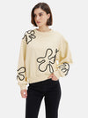 Corded Floral Sweatshirt.