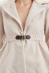 Fur Collar Peplum Jacket