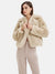 Faux Fur Jacket With Lapel Collar.