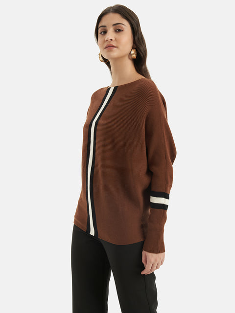 Color Block Batwing Pullover