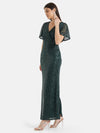 V Neck Sequin Maxi Dress