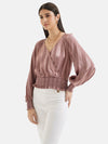 Wrap Top With Smocking