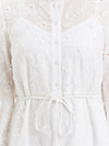 Ophelia Embroidered Mini Dress With Belt