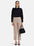 Caroline Beige Straight Fit Trousers