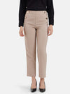 Caroline Beige Straight Fit Trousers