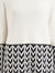 Patterned Color Blocked Pullover