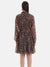 Foil Printed Tiered Mini Dress