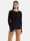 Shoulder Button Detail Pullover