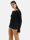 Shoulder Button Detail Pullover