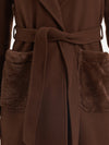 Overcoat With Fur Collar And Belt