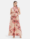 Poppy Printed Halter Neck Maxi Dress