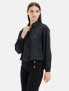 Josephine Pleated Full Sleeves Satin Shirt