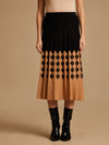 Patterned Winter Knitted Midi Skirt