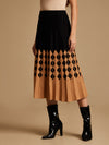 Patterned Winter Knitted Midi Skirt