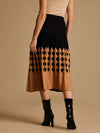 Patterned Winter Knitted Midi Skirt