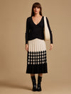 Patterned Winter Knitted Midi Skirt