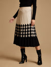 Patterned Winter Knitted Midi Skirt