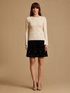 Winter Mini Skirt With Pearl Embellishment