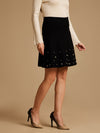 Winter Mini Skirt With Pearl Embellishment