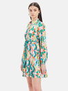 Monica Printed Mini Dress With Belt