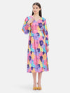 Myrtle Printed Maxi Dress With Cut-Outs