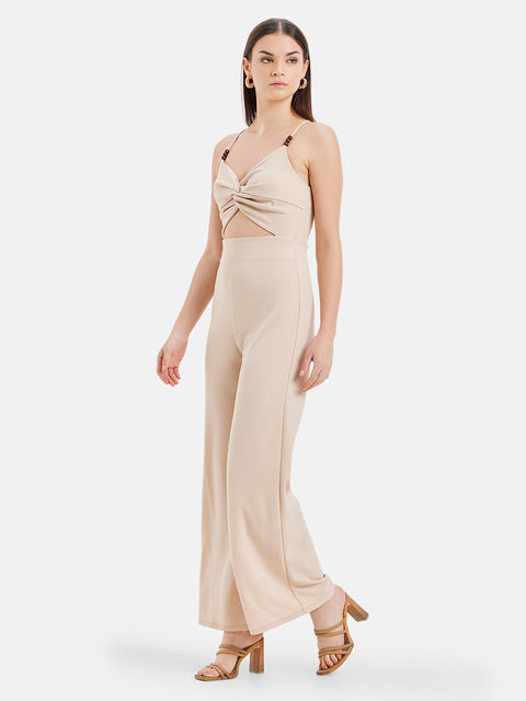 Norma Knotted Jumpsuit With Embellished Straps