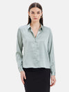 Tia Solid Satin Shirt