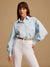 Cropped Shirt With Draw String Detail At Waist