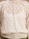 Smocked Jacquard Top