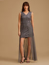 Sequin Maxi Dress With Overlay