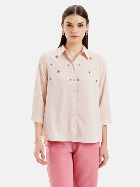 Gia Embellished Full Sleeves Shirt