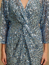 Front Knotted Sequined Dress