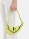 Chunky Chain Crescent Shoulder Bag