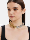 Chunky Dual Tone Statement Necklace