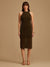 Lurex Halter Neck Midi Dress