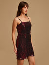 Wrap Stickon Sequin Mini Dress