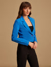 Lapel Collared Cropped Blazer