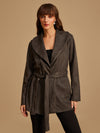 Shawl Collar Cape With Belt