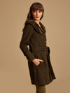 Overcoat With Fur Collar And Buttons