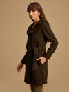 Overcoat With Fur Collar And Buttons